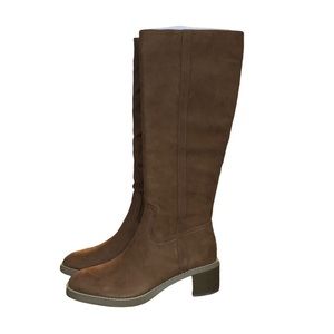 Ann Taylor Loft Brown Microsuede Knee High Riding Boot (10)
